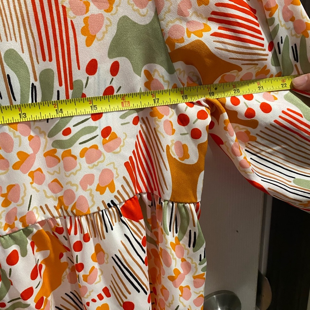 Colorful Patterned Kids Dress - Picture 3 of 3